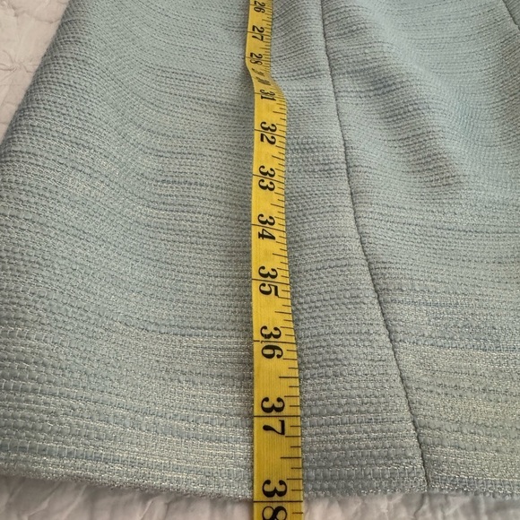 Tahari Arthur S Levine Mint Green Woven Cocktail Sheath Style Dress Size 16 - Picture 9 of 14